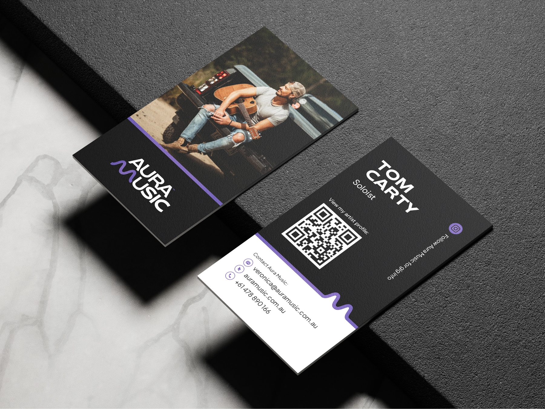 Aura Music Buisness Cards