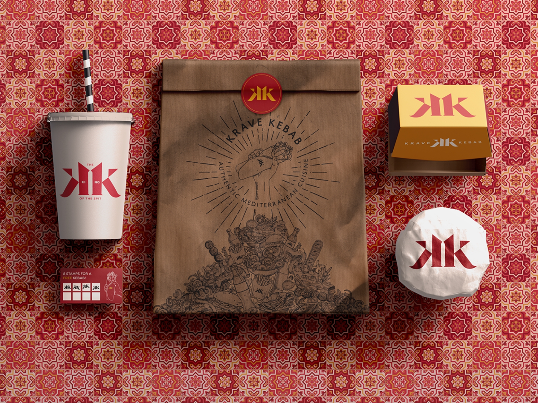 Krave Kebab Packaging Design