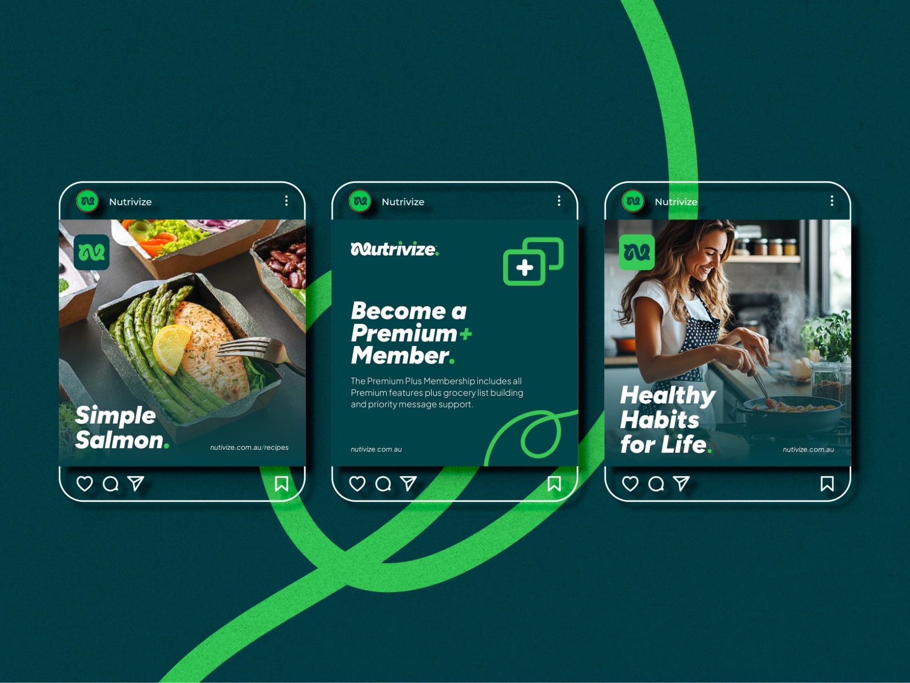 Nutrivize Social Media Designs