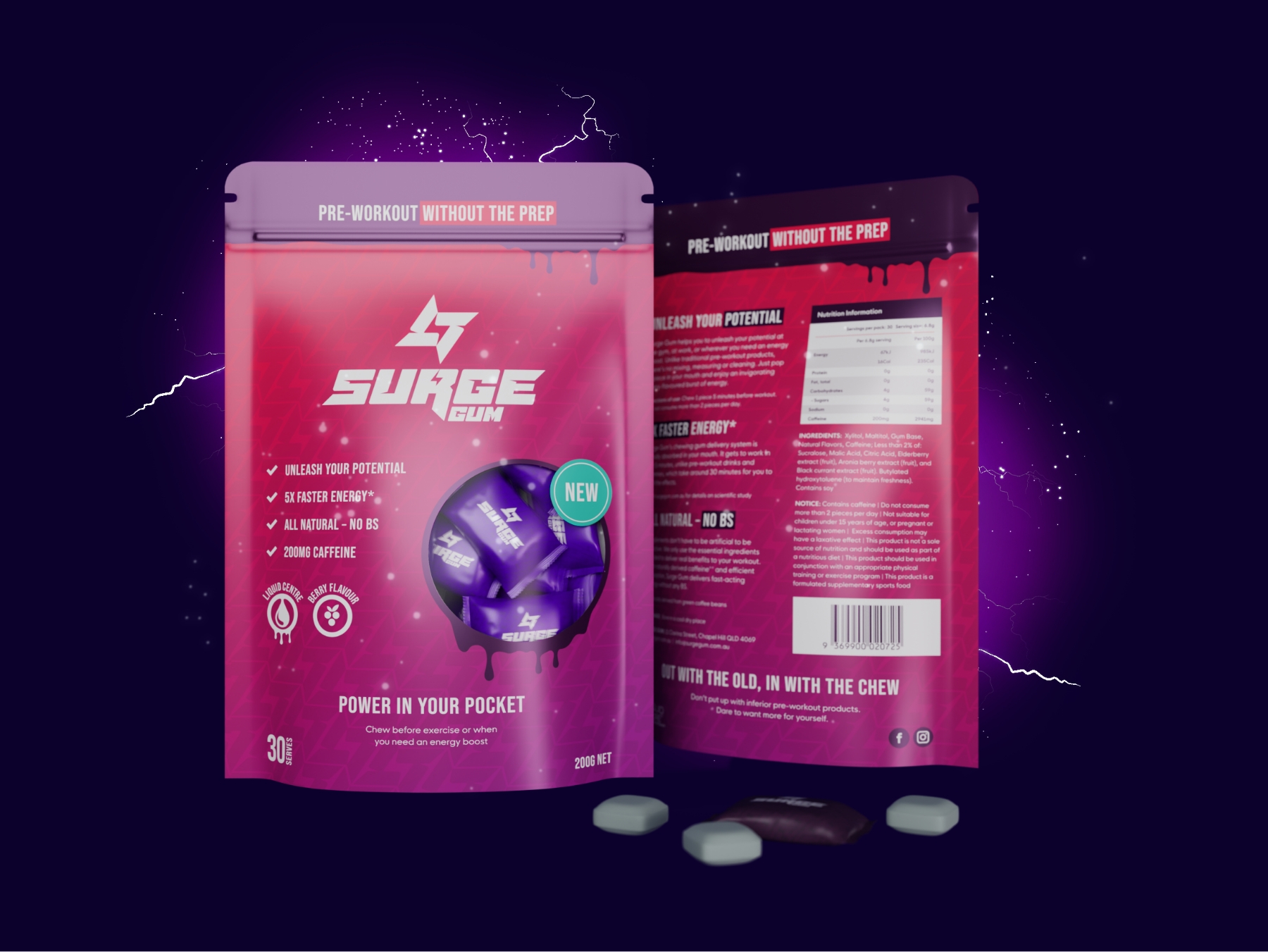 Surge Gum 4 Packaging Design